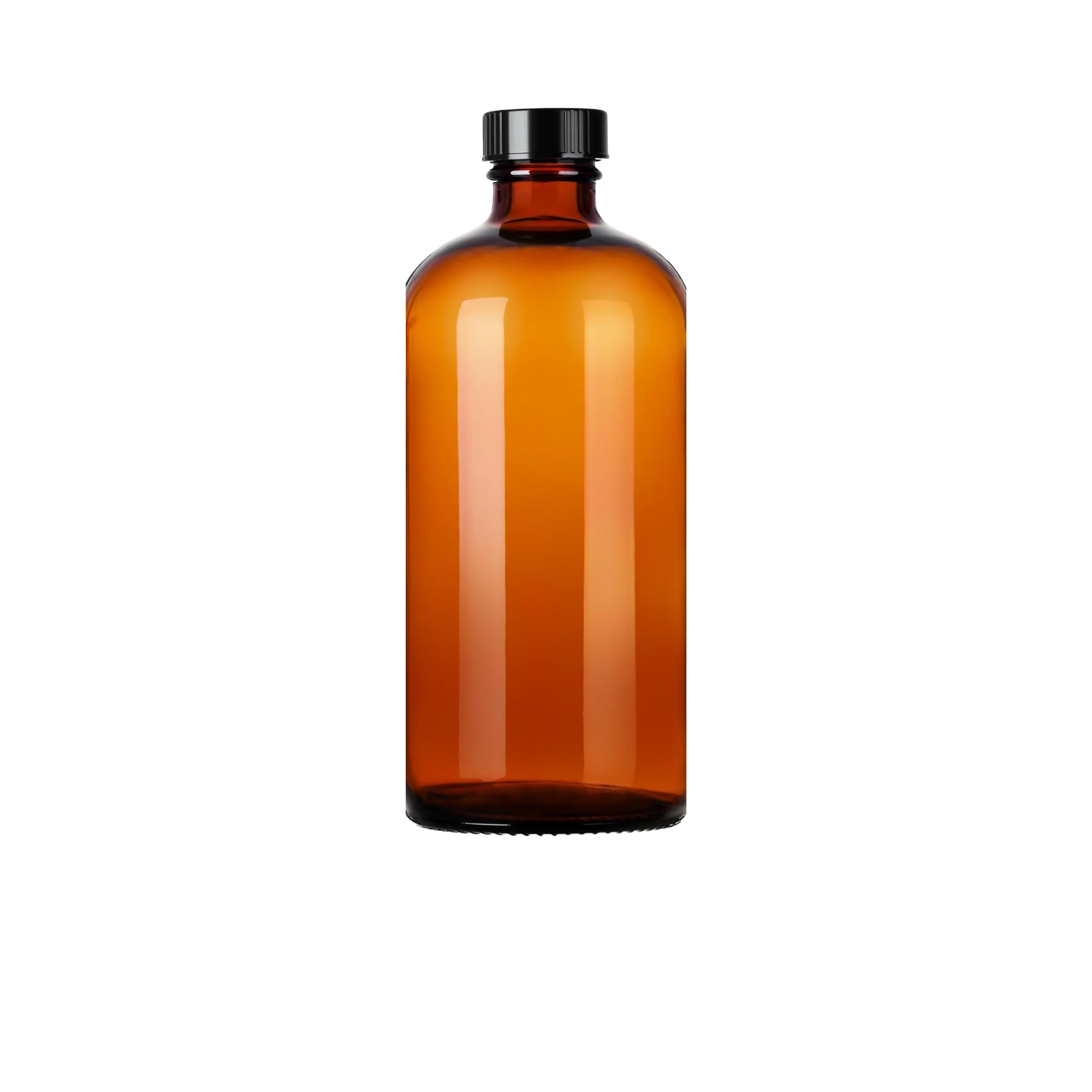 Amber Boston Glass Bottle