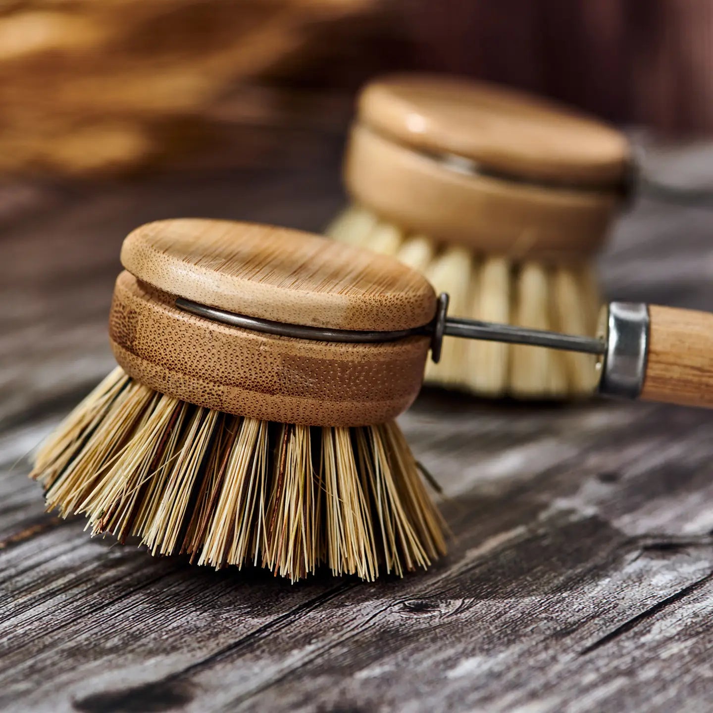 Long Handle Wood & Metal Dish Brush (Plastic Free)