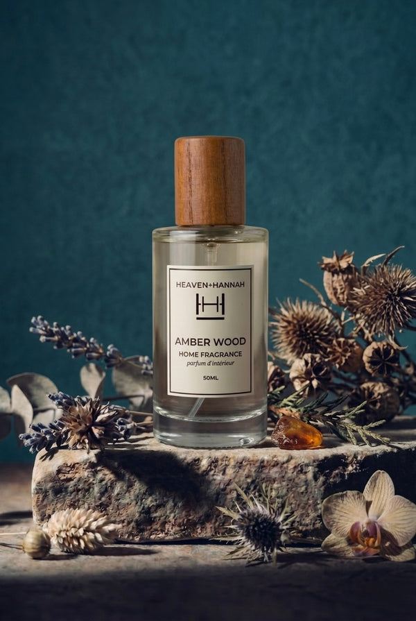 Amber Wood Luxury Home Fragrance Spray (50ml) | Heaven + Hannah